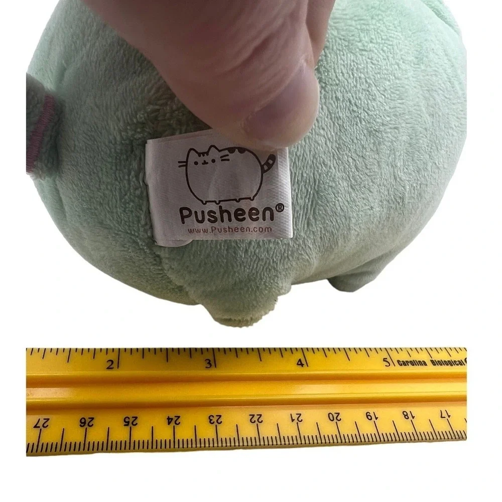 Pusheen the‎ Cat Plush Mint Green Purple Heart  GUND Stuffed Animal Toy